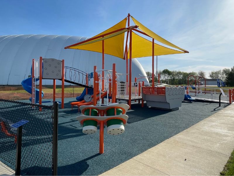 Inclusive playground at The Dome campus in Schoolcraft