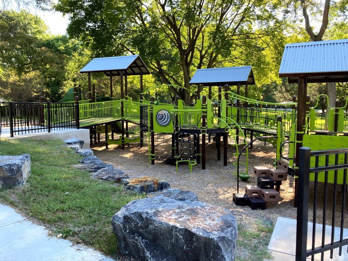 Expansive view of Stewart Park Inclusive Playground