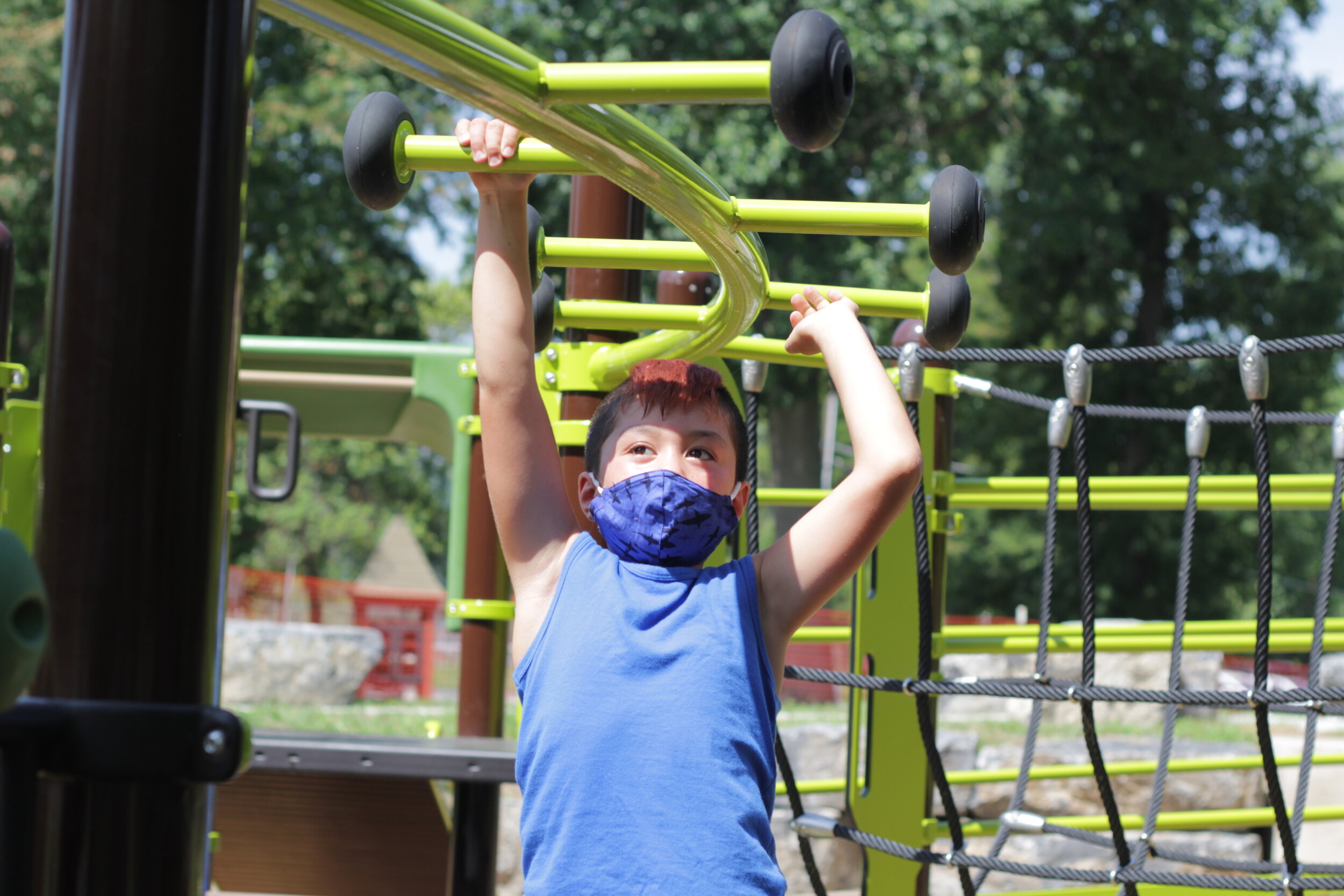 School-age play structure at Stewart Park