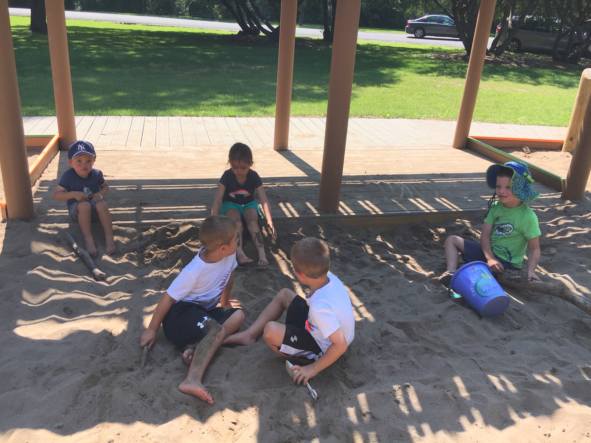 Sand play area at Stewart Park Inclusive Playground