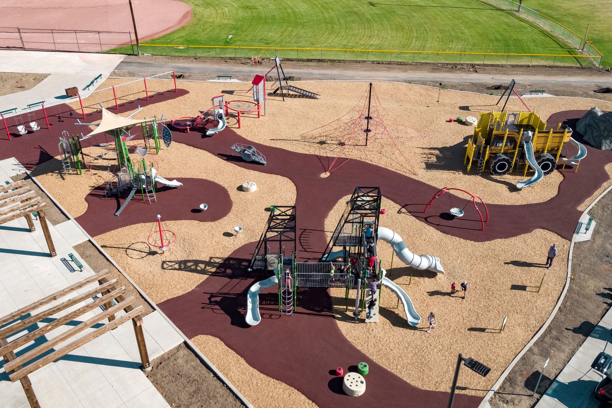 Aerial view of Stodden Park playground