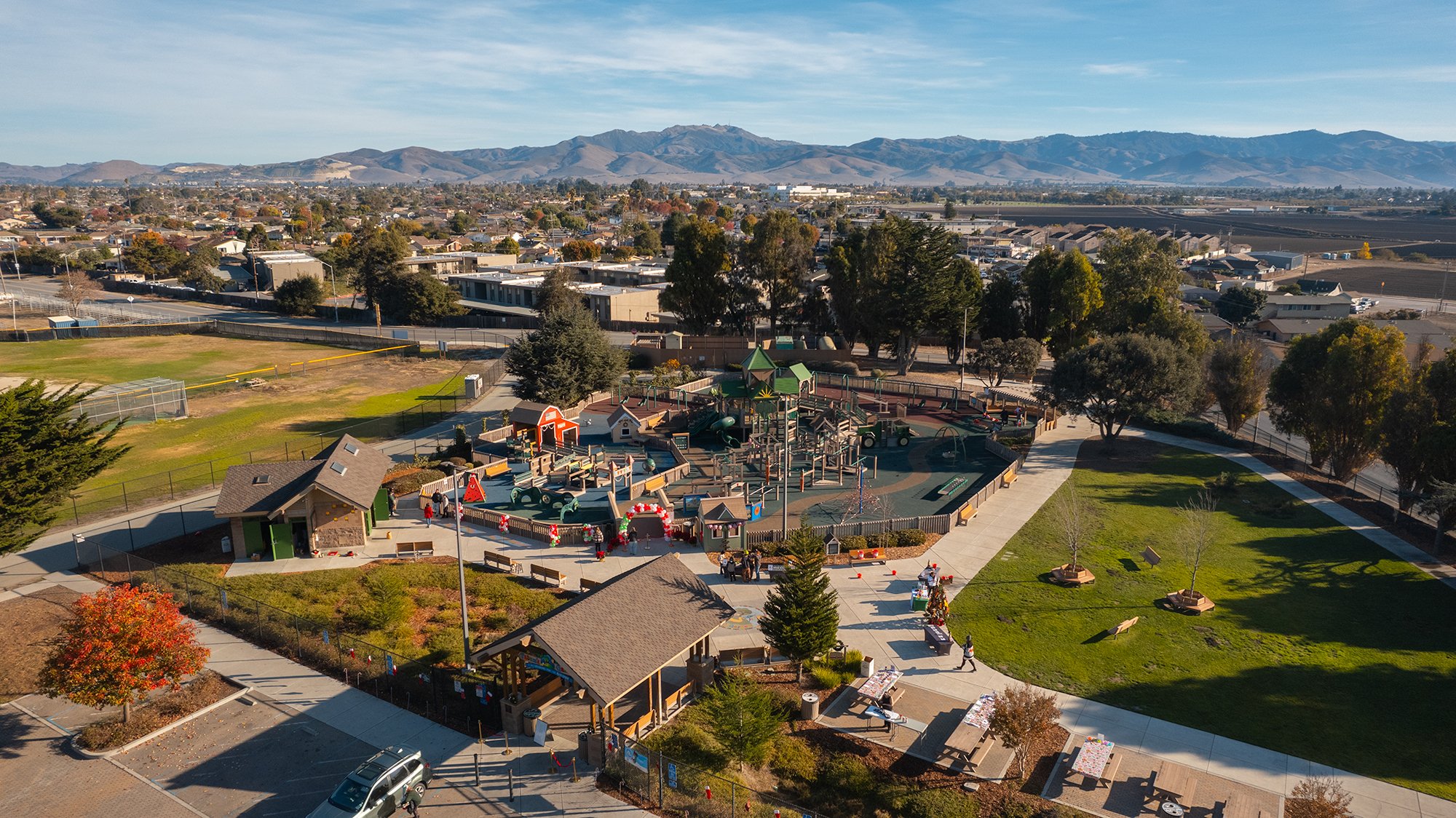 Aerial view of Tatum's Garden in Salinas