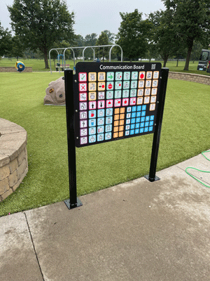 Symbol communication sign at Taylor's Dream Boundless Playground