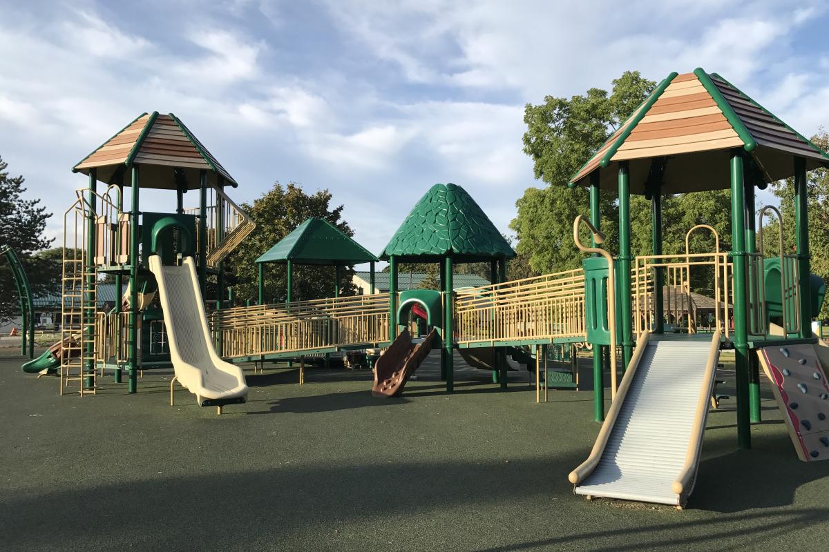 Slides at the Town of Owasco playground