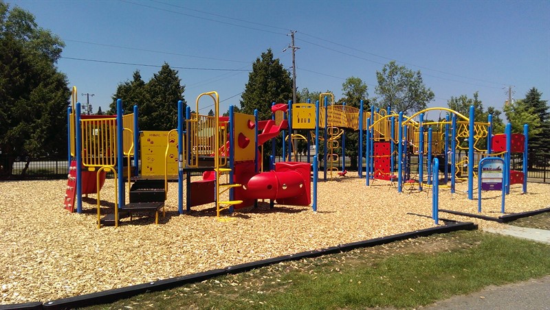 Playground equipment at Trailside Park