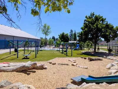 Inclusive playground equipment at Travers Park in Sandpoint