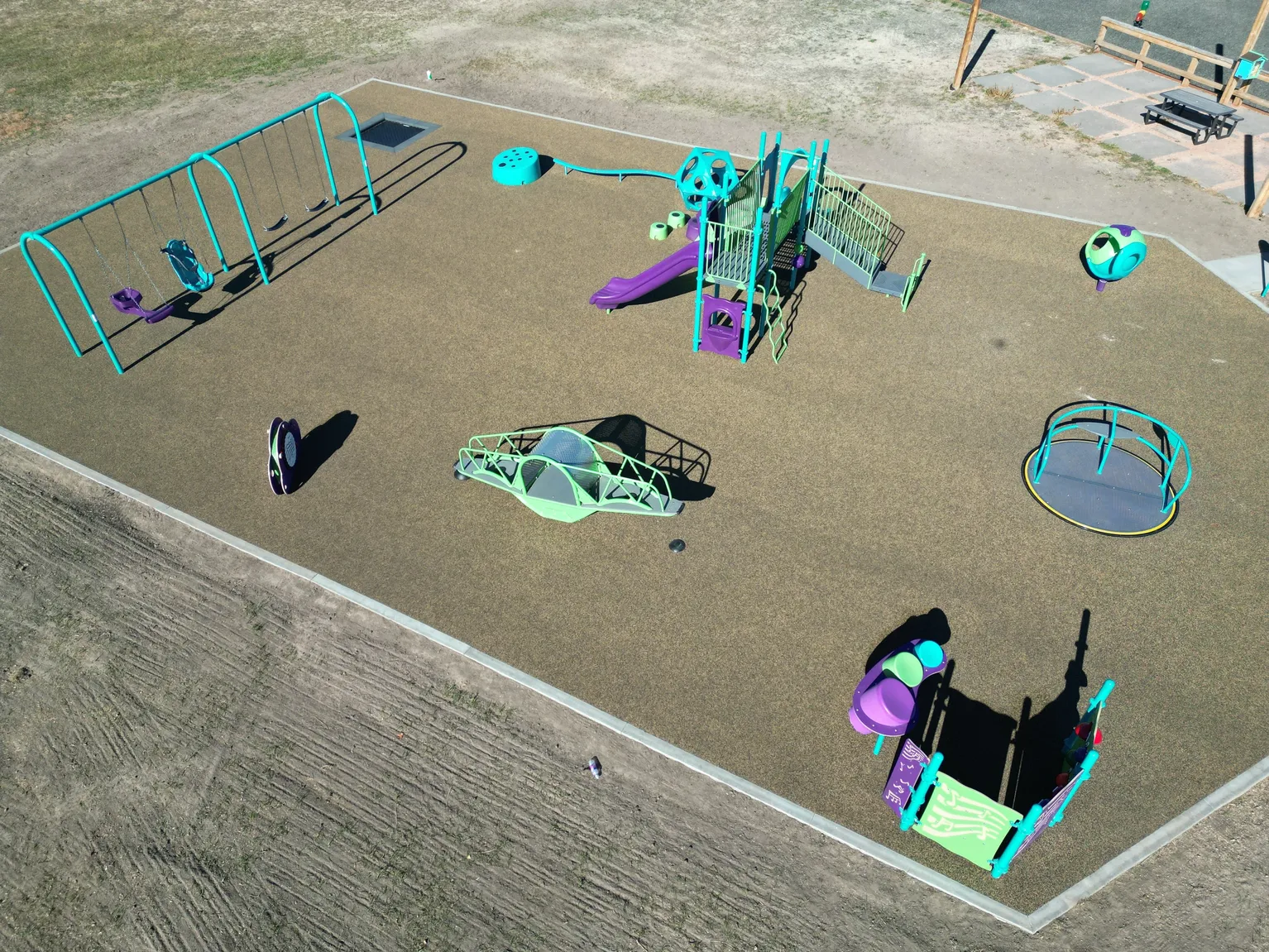 Accessible play area at Trinity Community Park in Monument