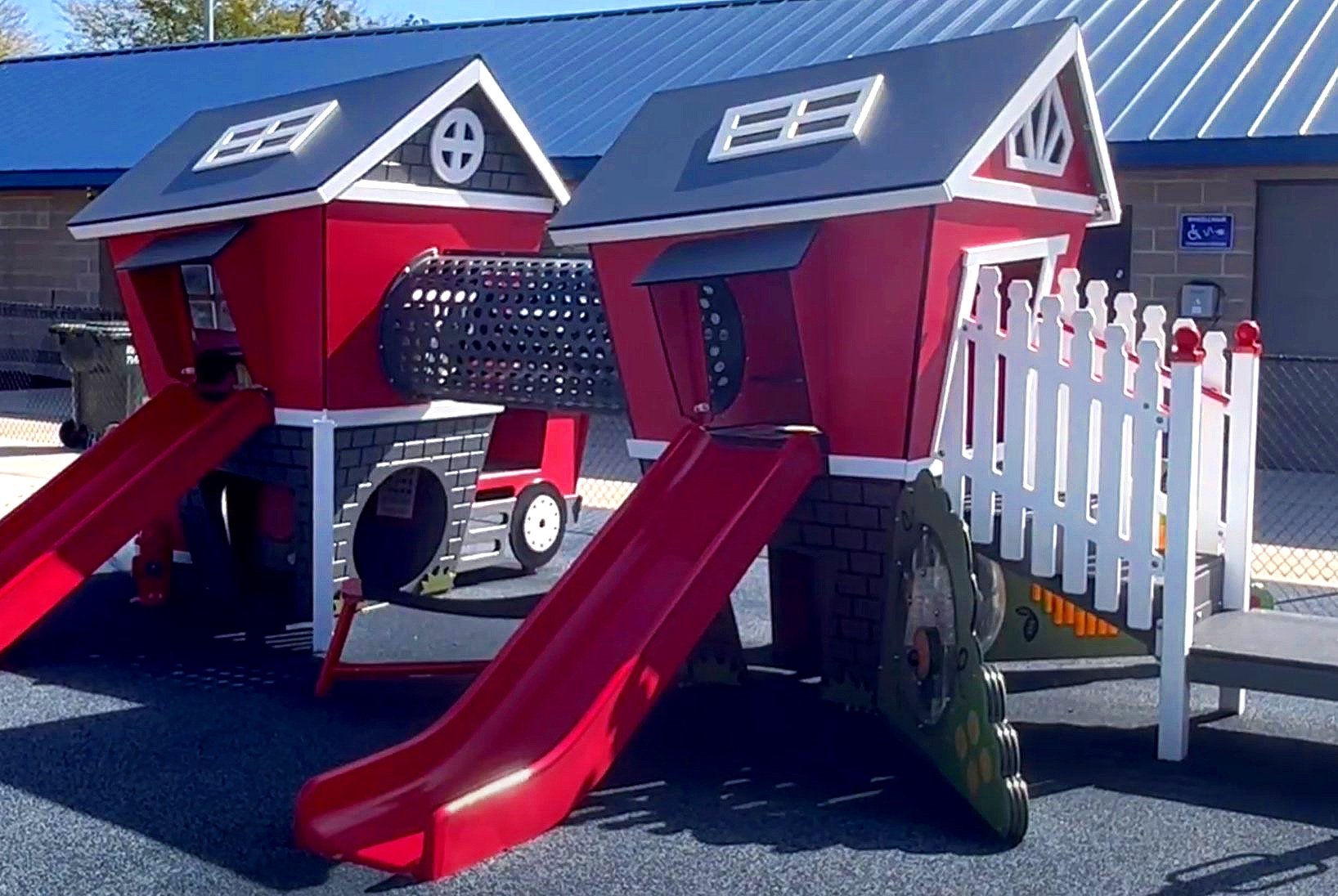 Main inclusive playground at Miracle Field in Sioux City