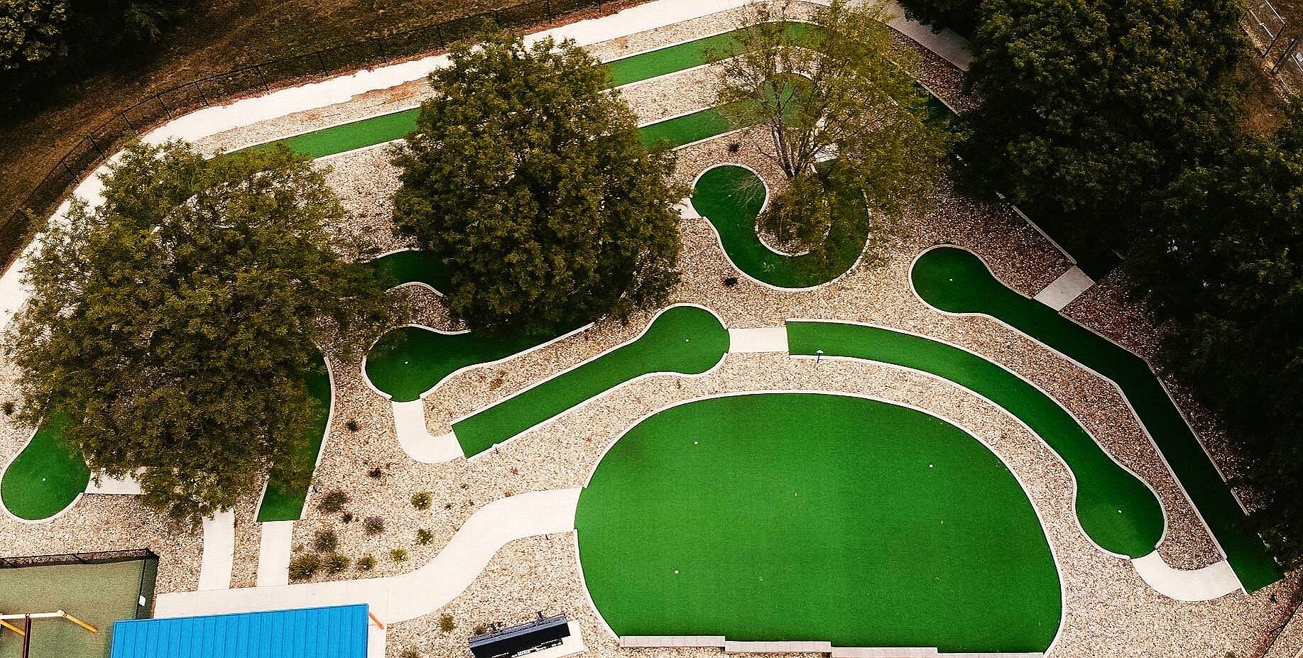 Accessible mini golf at Miracle Field