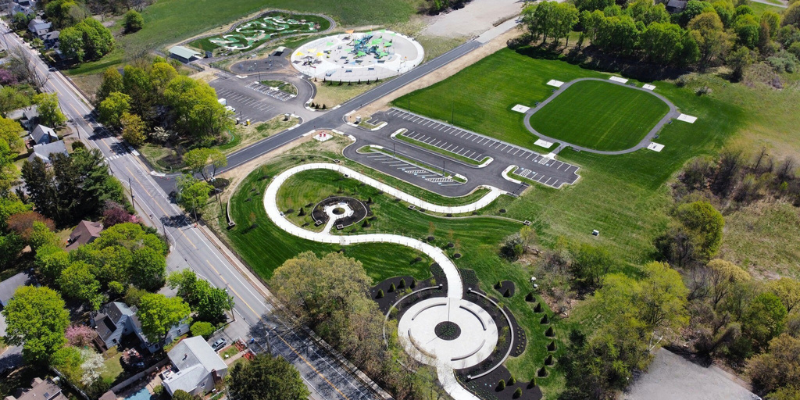 Map graphic for the 200 Trapelo Road recreation area in Waltham