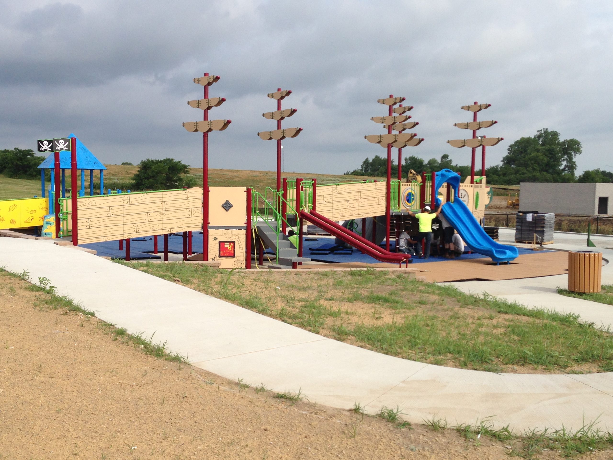 Play structures at Tiffany Hills Park