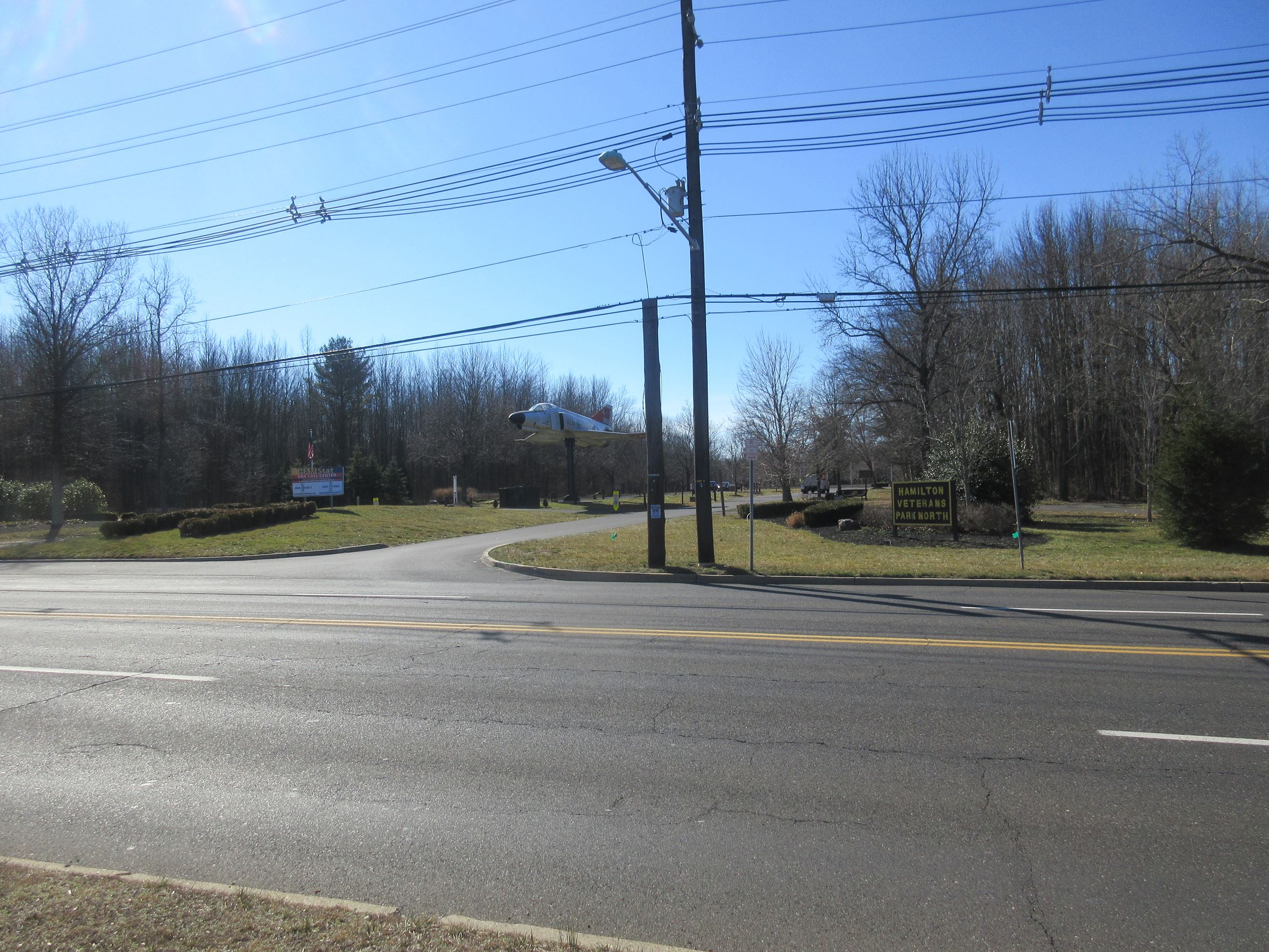 Veterans Park North Entrance in Hamilton Township