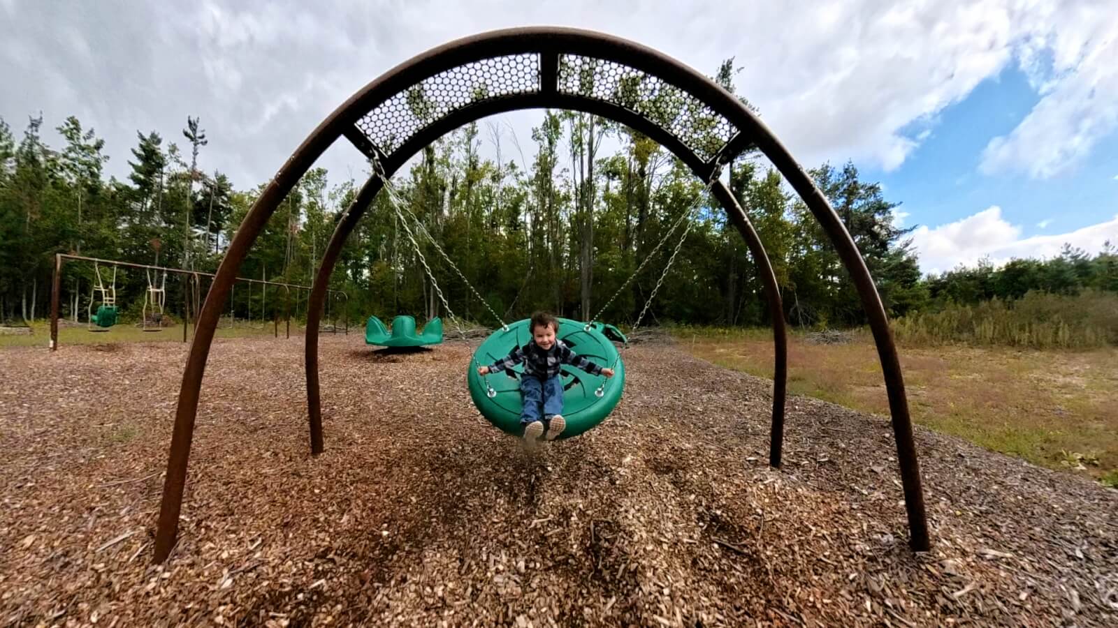 Overview of Veteran’s Playscape Park in Gaylord