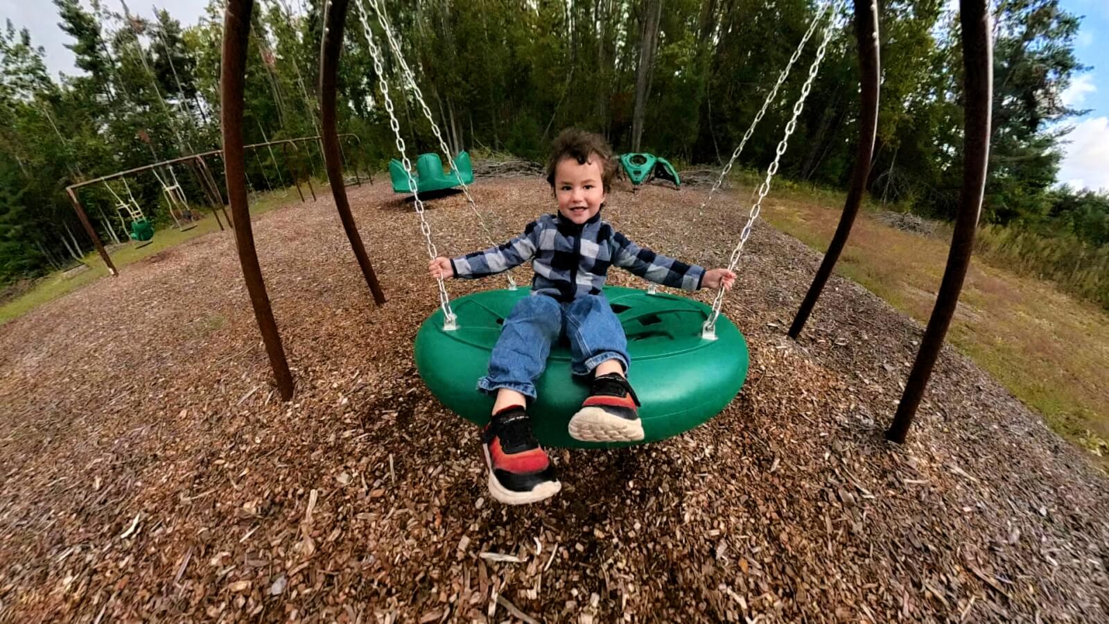 Additional view of the accessible-focused playscape in Gaylord