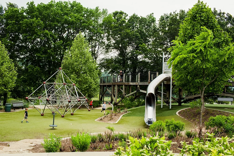Inclusive playground at Veterans Tribute Park