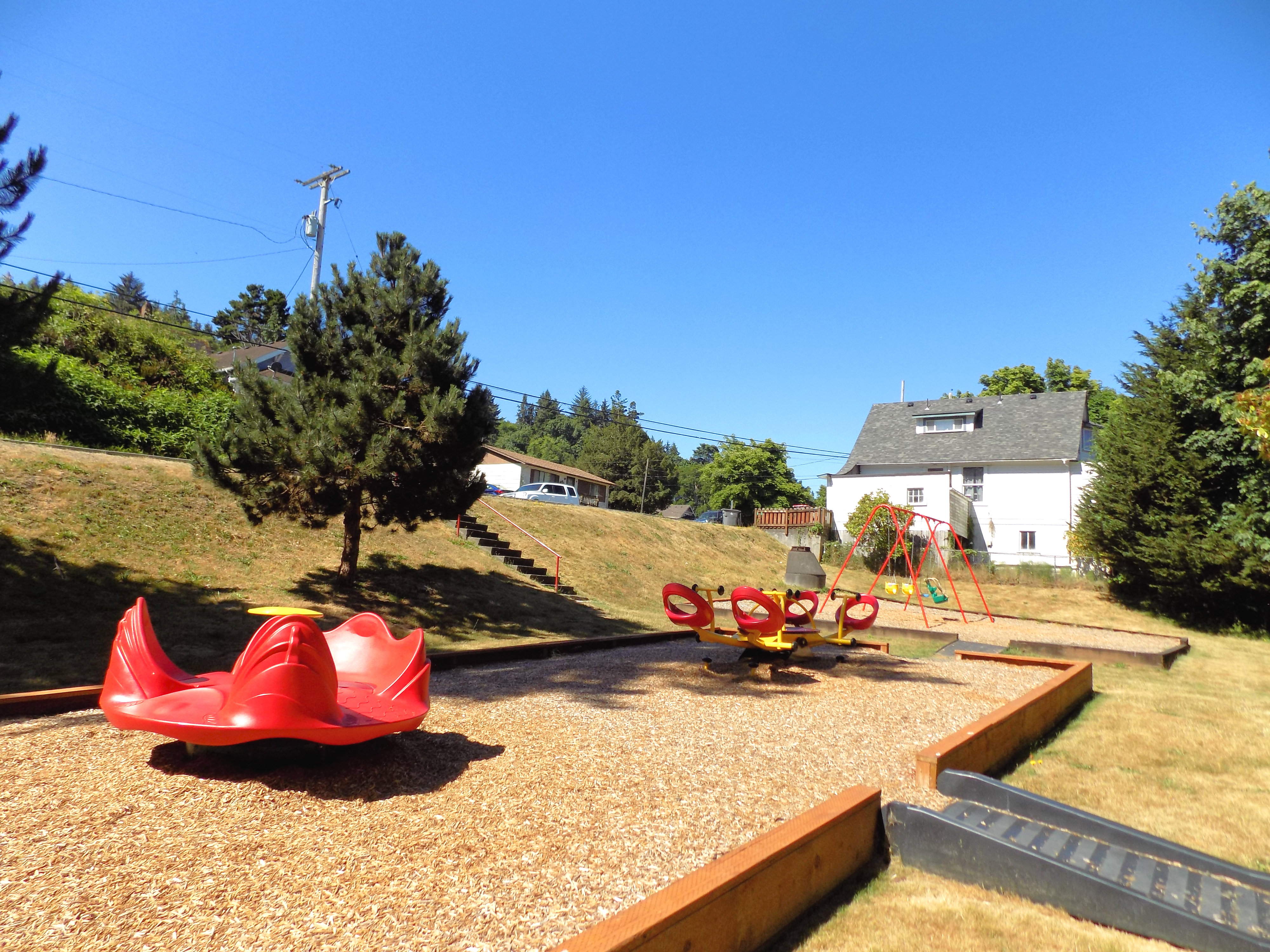 Play area at Violet LaPlante Park in Astoria