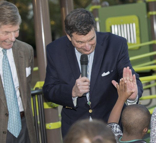 Inclusive play features at Walnut Street Playground
