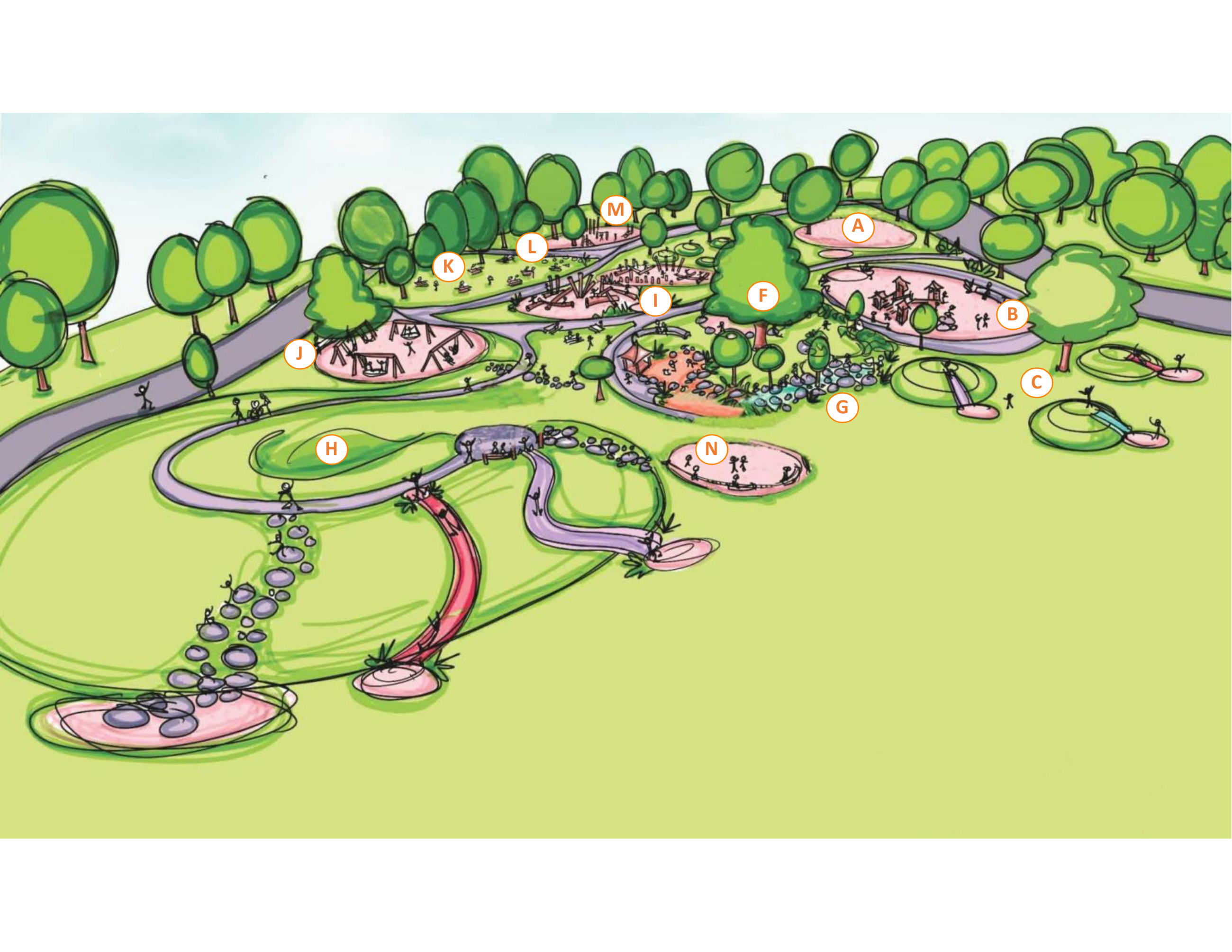 Accessibility and site rendering for Washington Park Playground