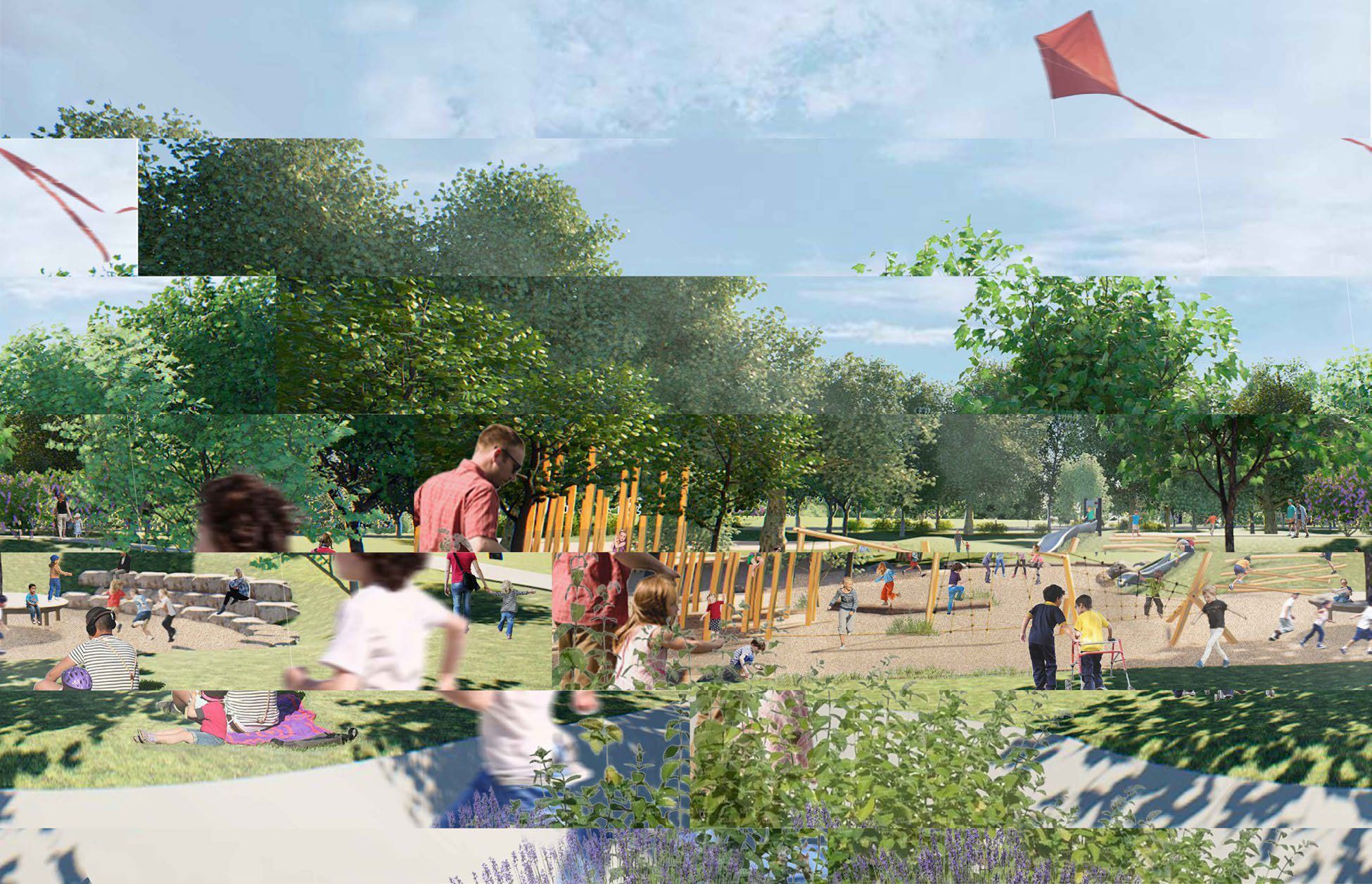 Construction-era image from the Washington Park Playground page