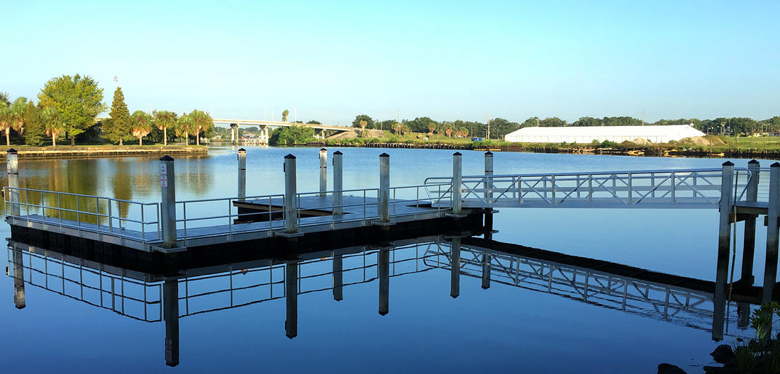 Boat dock at Water Works Park
