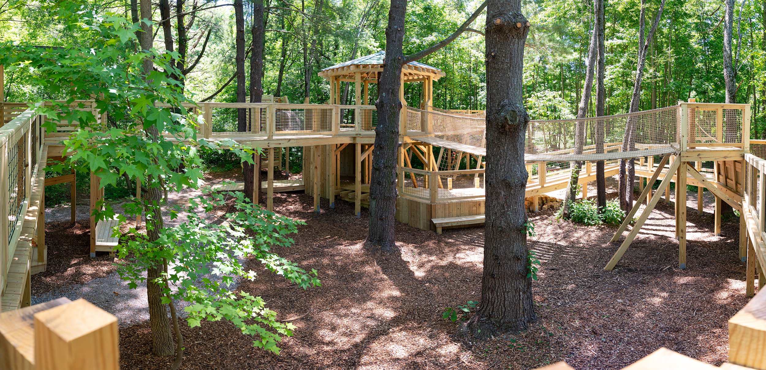 Treehouse overlook and elevated play at Wesselman Woods