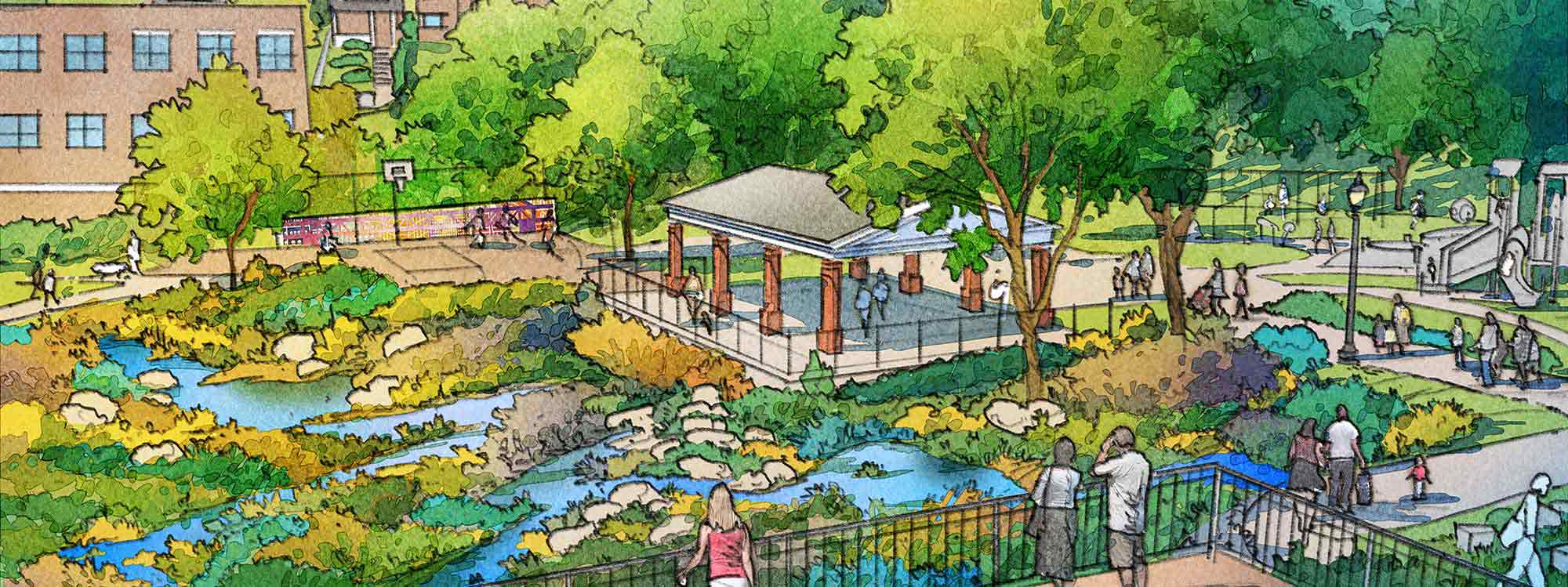 Wightman Park accessible play area rendering