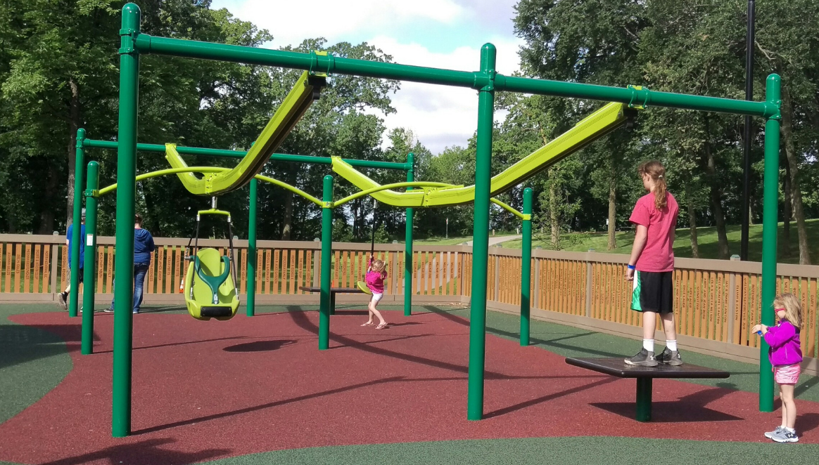 Zip-line area at Willmar Destination Playground