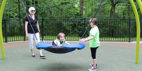 Group swing at Woodridge Park