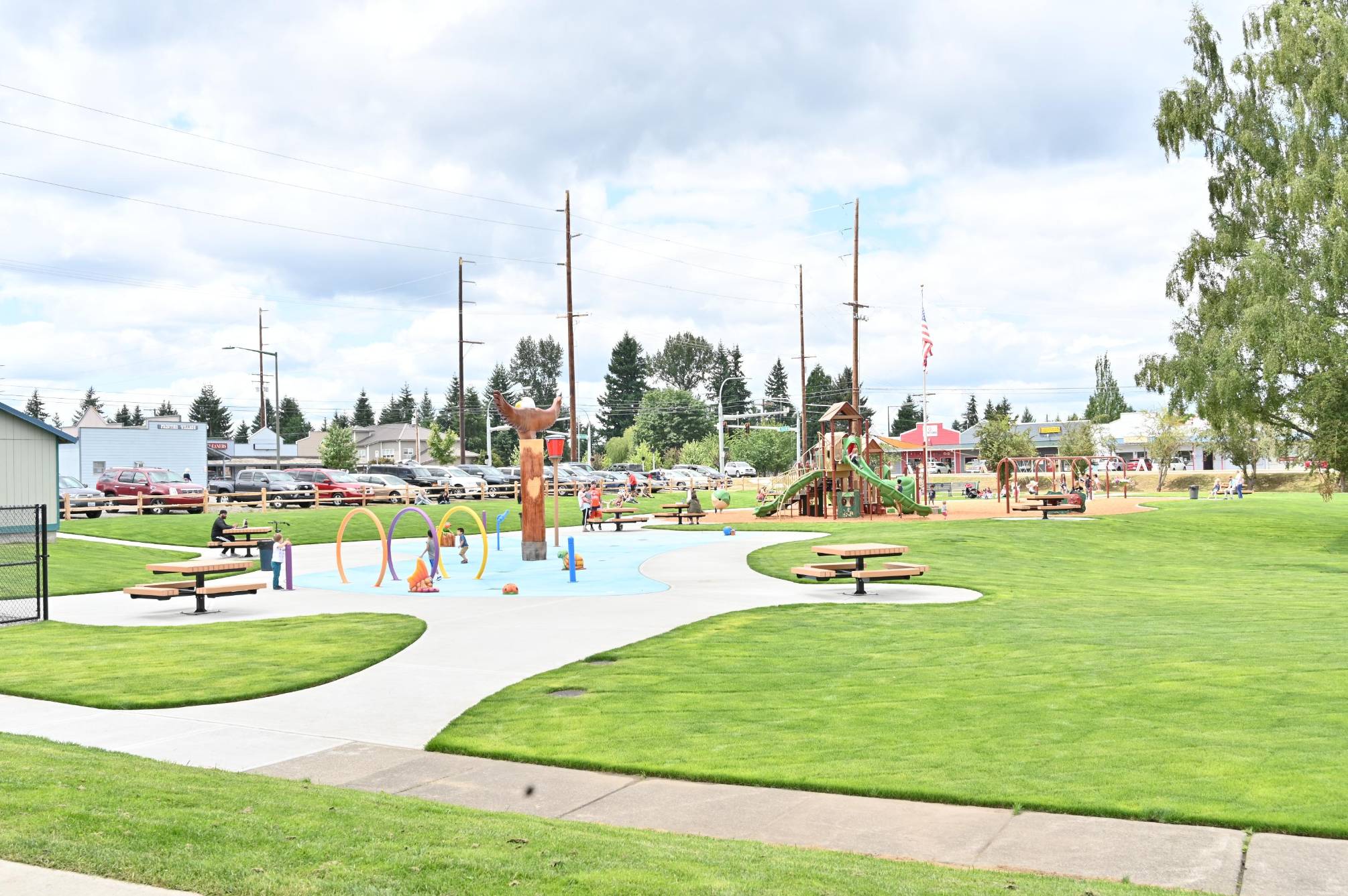 Playground equipment at Yelm City Park