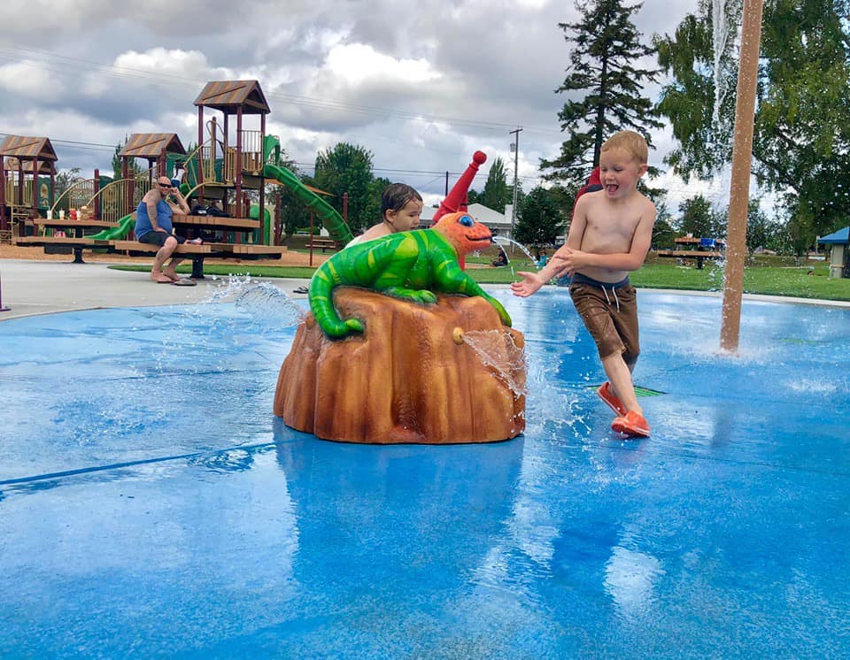 Splash pad at Yelm City Park