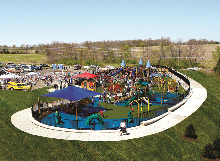 Main inclusive play area at Zachary's Playground