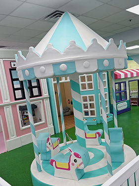Colorful toddler-friendly play area at A Latte Fun.