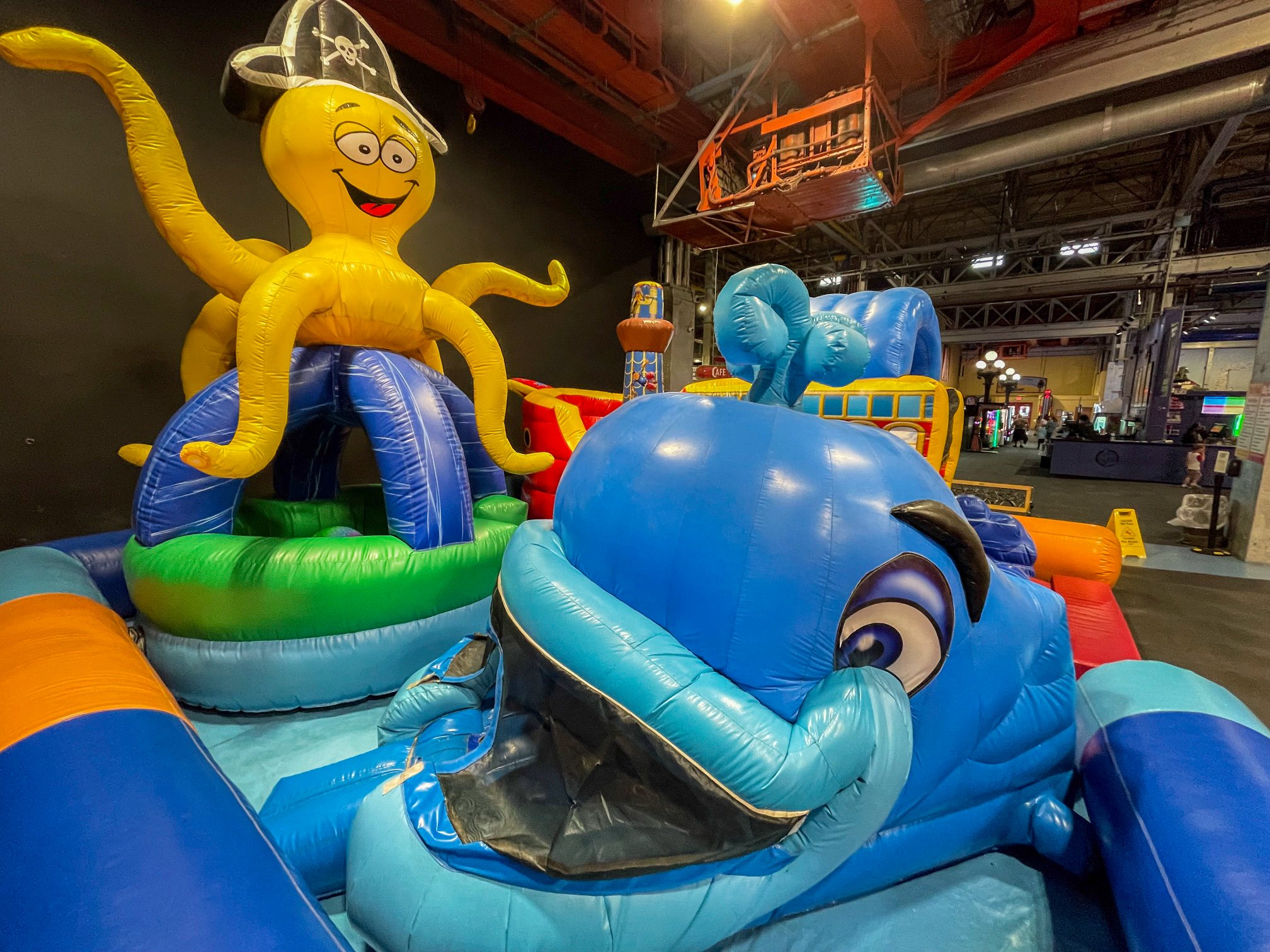 Inflatable-style kids play area inside Adventure Zone