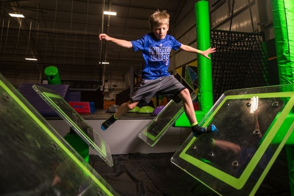 Ninja-style challenge area at AirFX