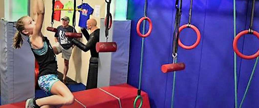 Ninja-style obstacle area at AirMaxx St. Cloud.