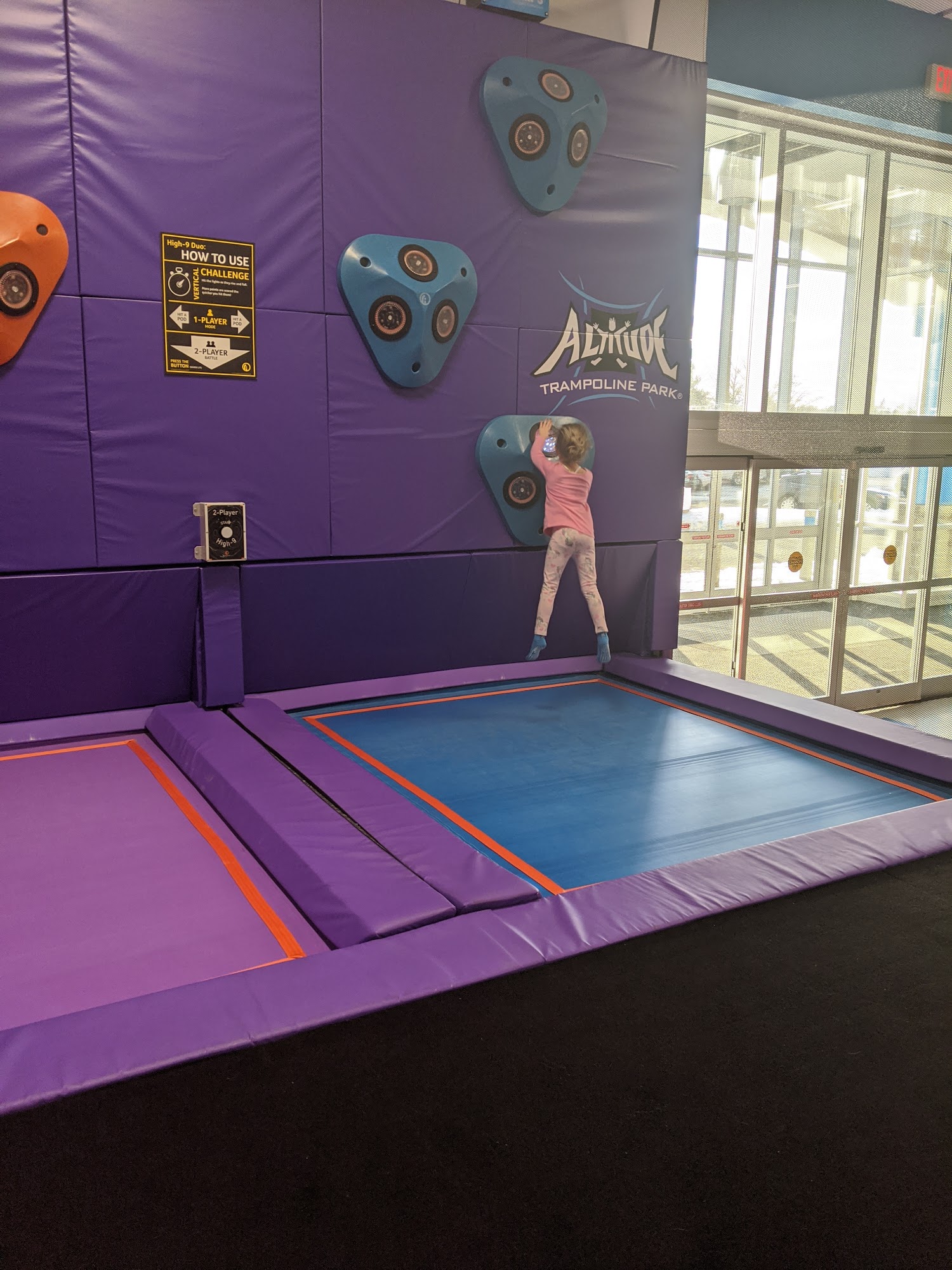 Main jumping area inside Altitude Trampoline Park Concord.
