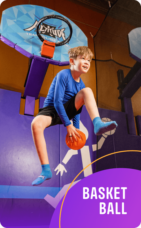 Basketball trampoline attraction at Altitude Jacksonville