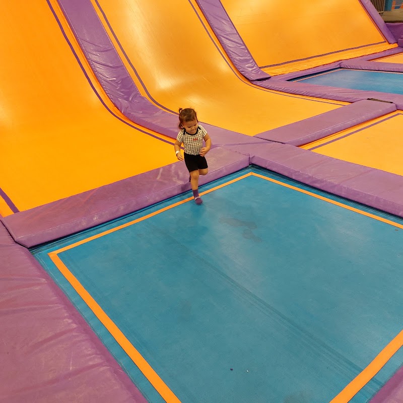 Young child on a trampoline lane at Altitude Trampoline Park Pueblo