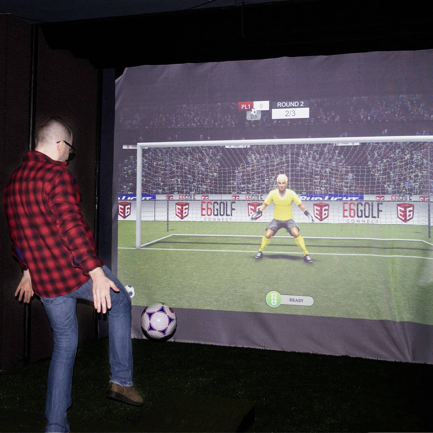 Sports simulator at Arctic Oasis Community Center