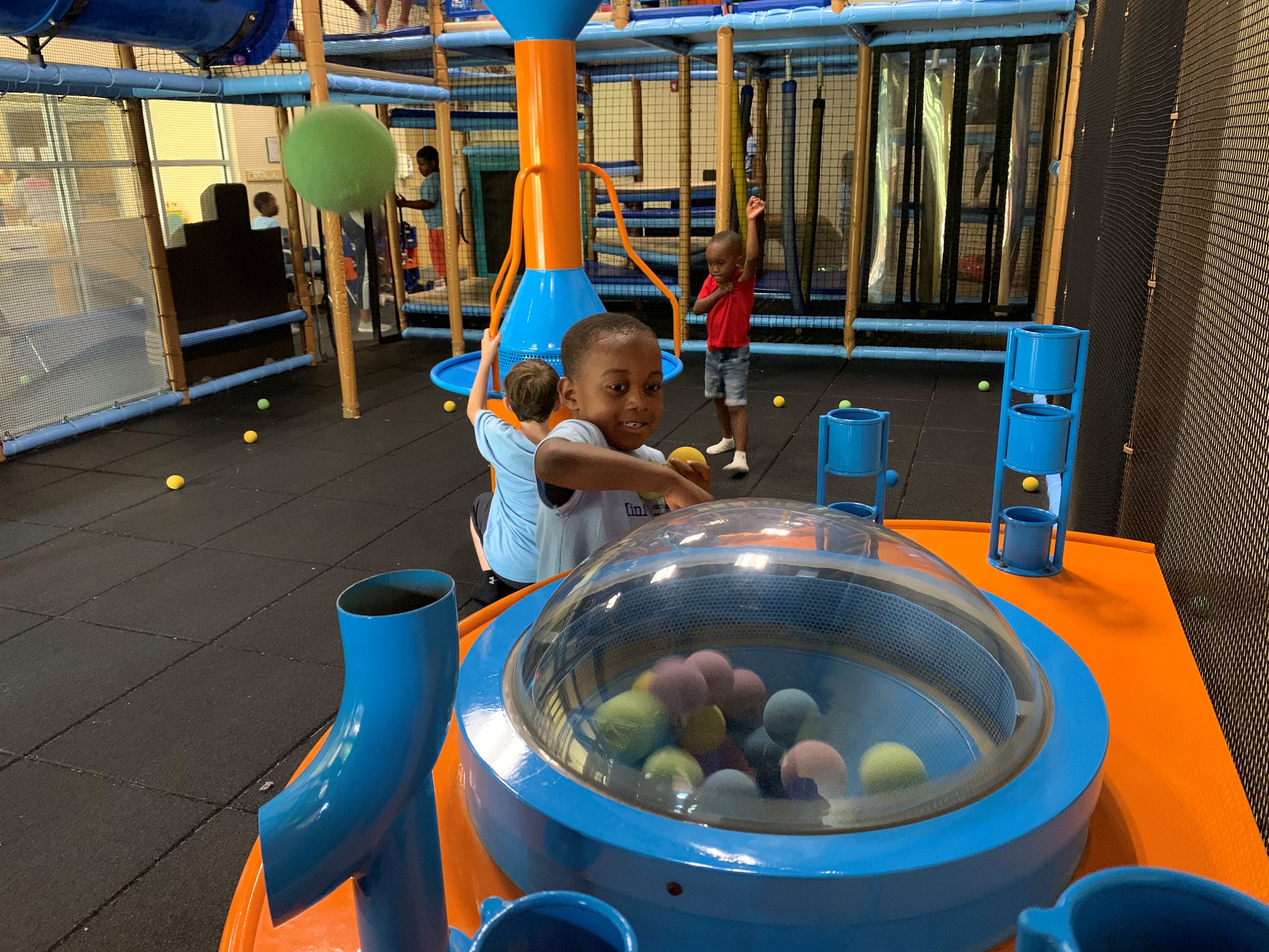 Foam ball launchers inside Ballocity