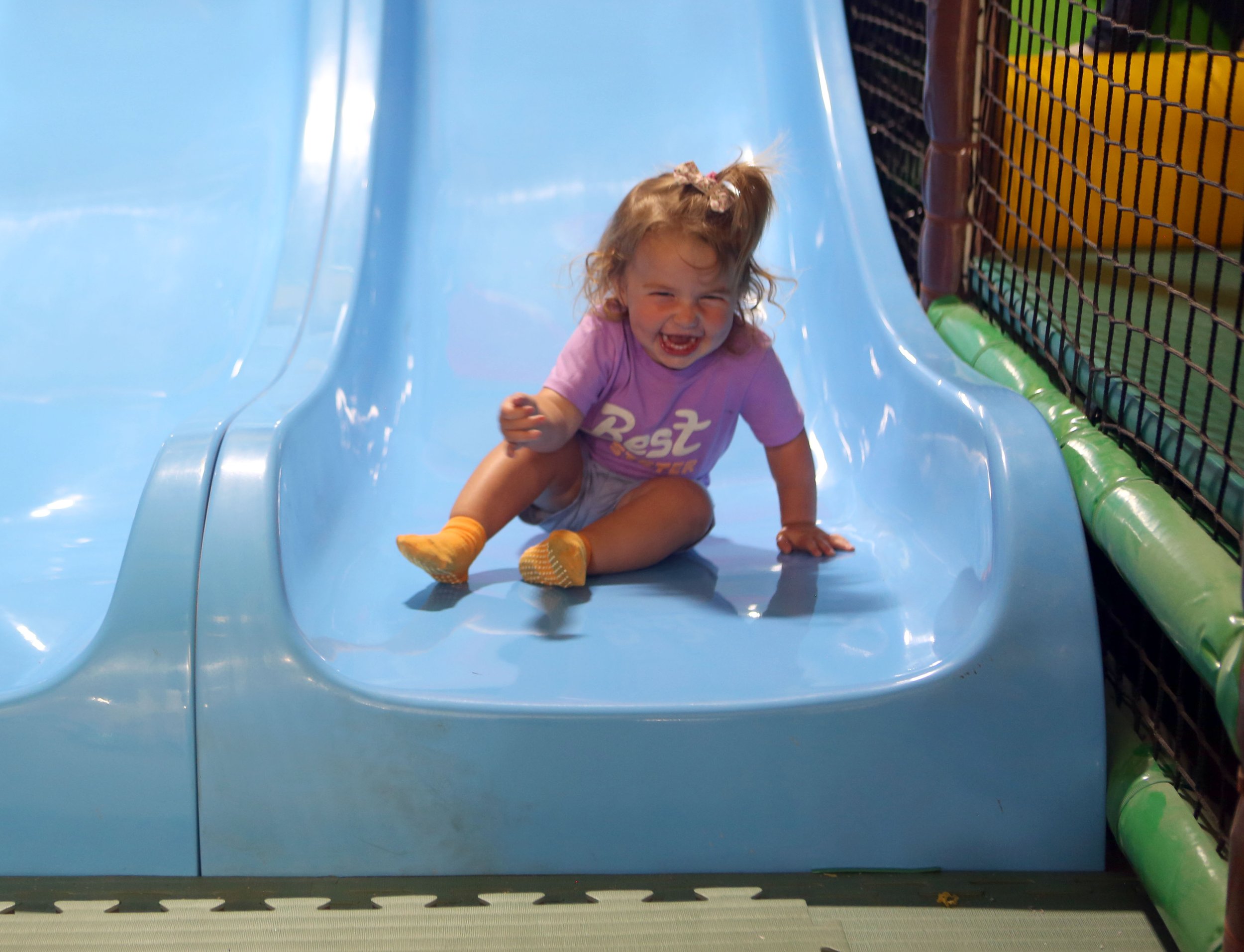 Main playground area at Bay Play Oakland