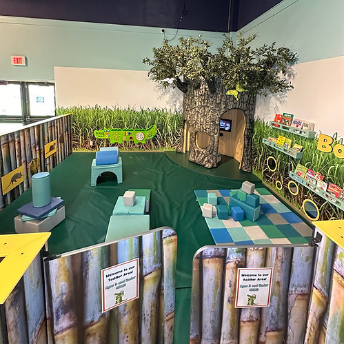 Gated Toddler Town area at Bayou Country Children's Museum.
