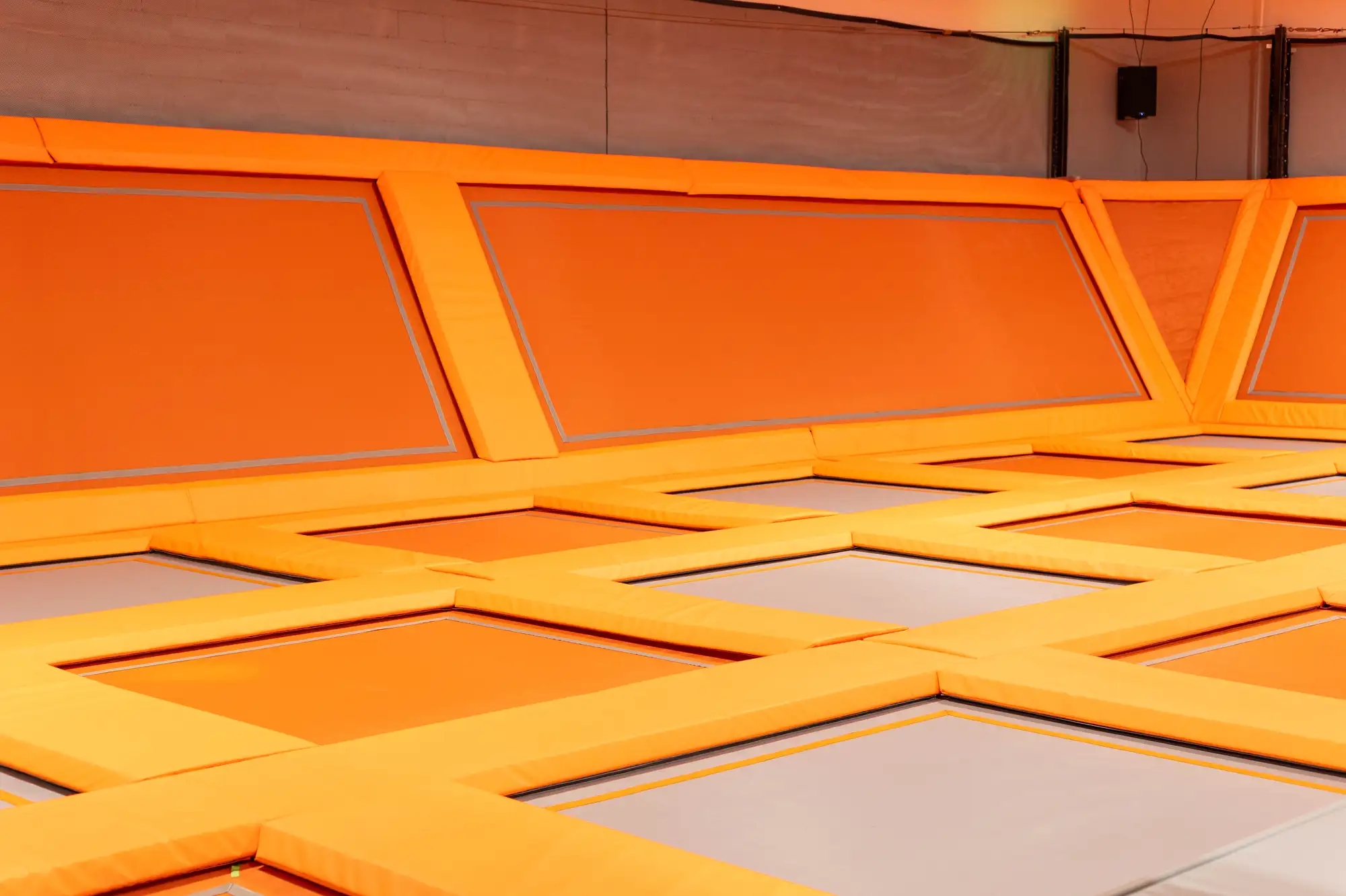 Main trampoline court at Big Air Lexington.