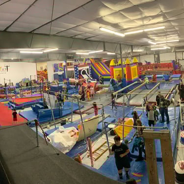 Additional inflatable play space at Bounce N Slide in Logan.