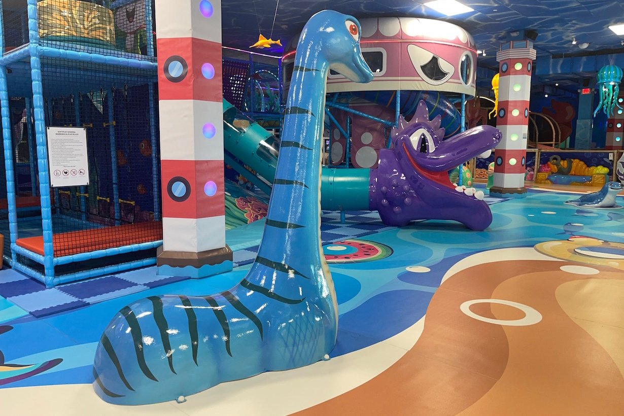 Indoor playground features at Catch Air Paramus.