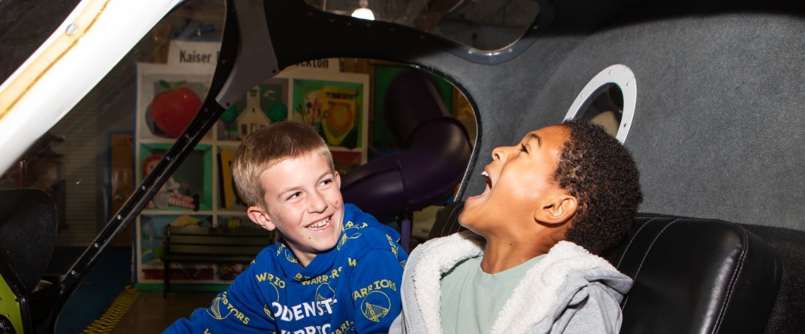 Family-friendly exhibit space at the Children's Museum of Stockton.