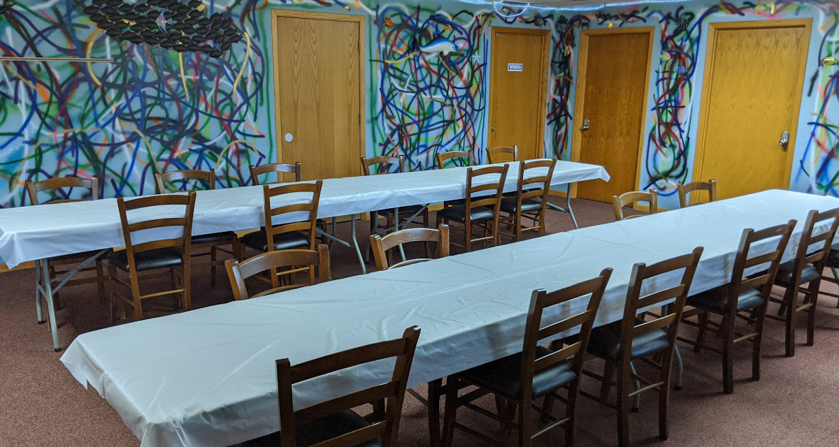 Party room setup at Coral Cove Family Fun Center.