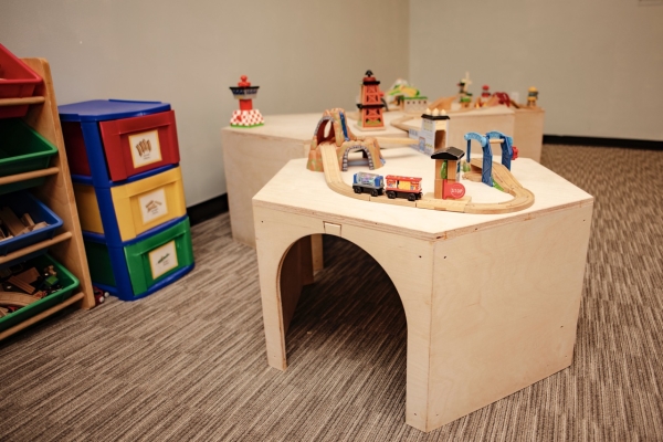 Train table area at Curiosity Place.