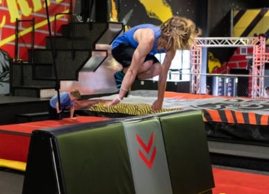 Parkour-style obstacle element at DEFY Iowa City