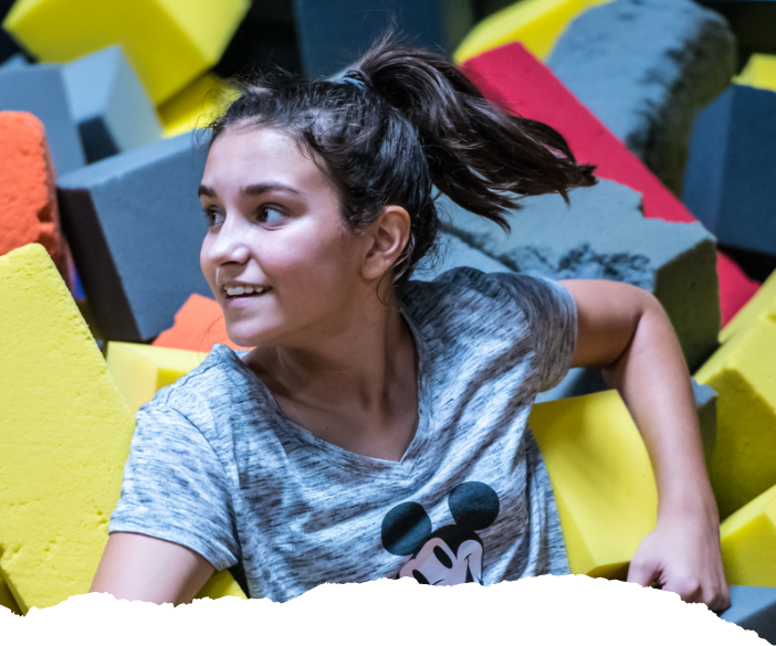 Foam-zone style play at DEFY.